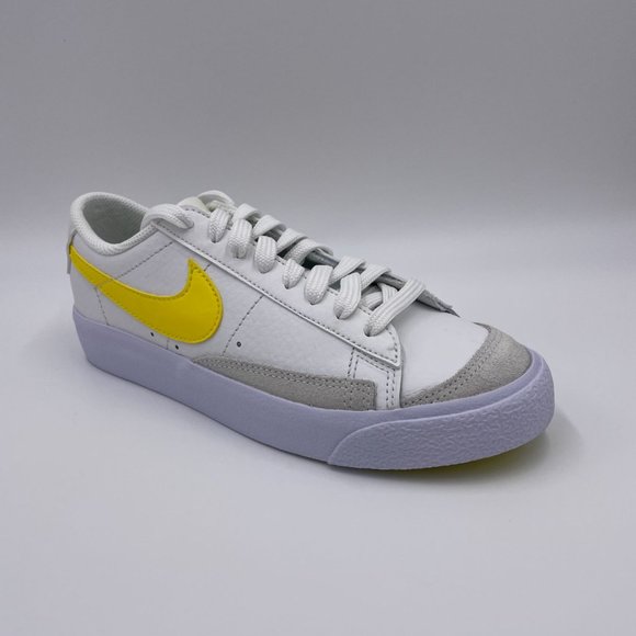 Nike Blazer Low ' 77 White / Yellow Womens Shoes - Picture 7 of 8